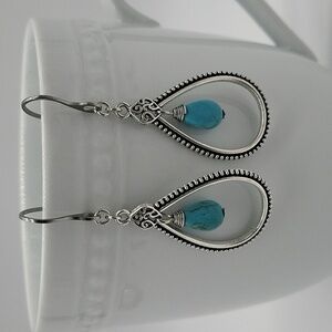 1809- Handmade Geometric Boho Earrings NWT